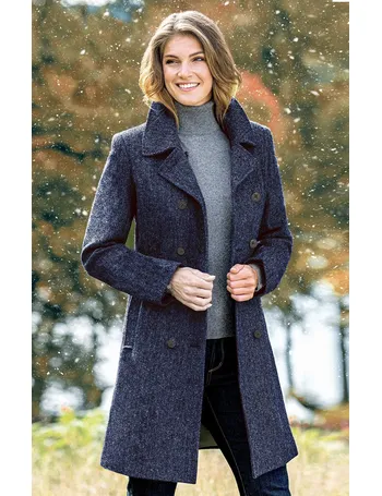 womens grey herringbone coat