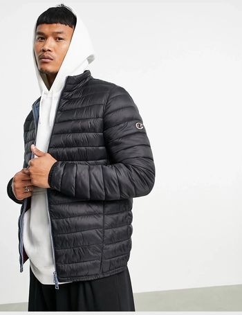 champion logo puffer jacket