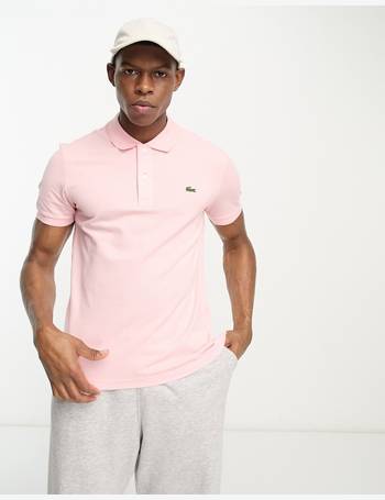 Mens pink deals lacoste t shirt