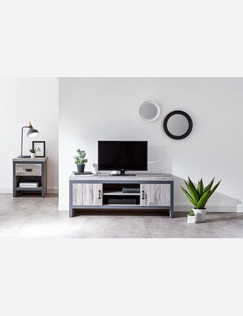 Boston 2 door online tv unit grey