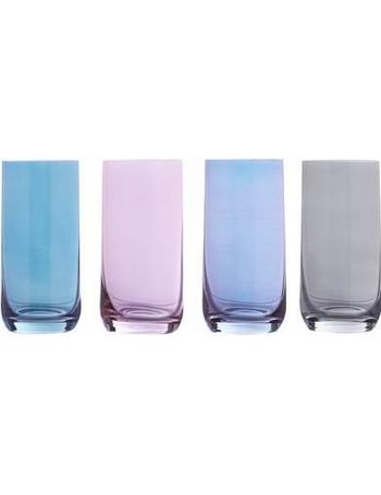 Hotel Collection Ombre Blue Highball Glasses Set /4