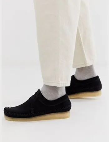 clarks weaver white suede