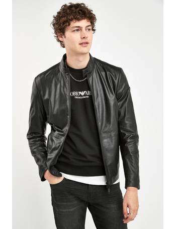 armani leather blazer