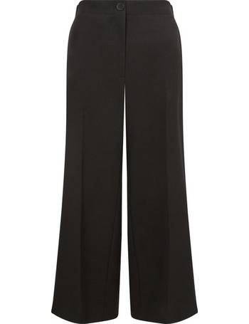 Jigsaw Crepe Relaxed Parallel Trousers Womens New Black 