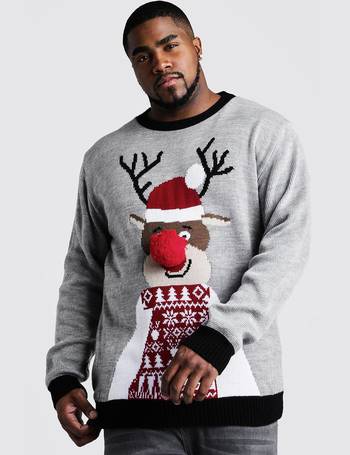 Mens grey christmas on sale jumper