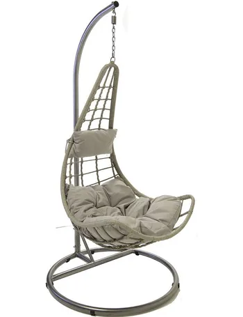 charles bentley triangular rattan swing chair