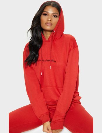 pretty little thing red hoodie