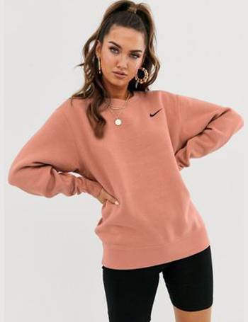 nike mini swoosh oatmeal jumper