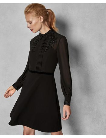 ted baker embellished dress