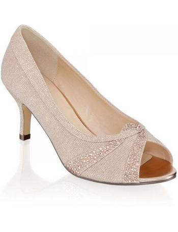 Wide fitting peep toe on sale shoes