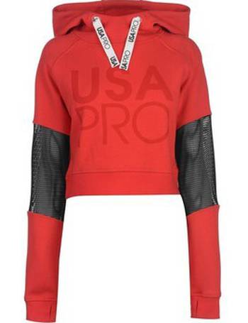 usa pro cropped hoodie