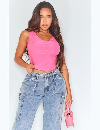 Grey Marl Rib Underbust Sleeveless Crop Top