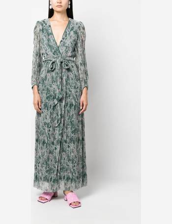 Ba&Sh Metallic floral-embroidery Maxi Dress - Farfetch