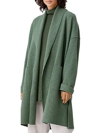 eileen fisher wool and cashmere coat