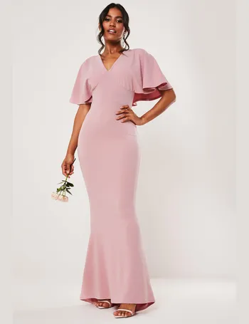 blush pink fishtail bridesmaid dresses