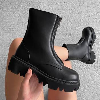 Praise Wide Fit Black Textured Zip Peep Toe Ankle Boots
