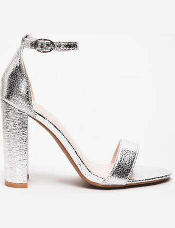 Evans wide store fit silver sandals