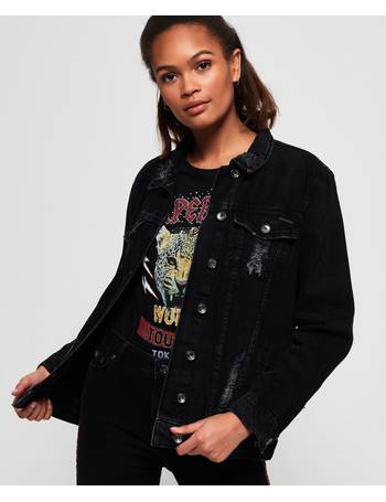 superdry embroidered denim jacket