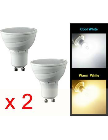 7 Watt GU10 MR16 LED Light Bulb Warm White 550 Lumens (2 Pk)