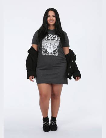 plus size band tshirt dress