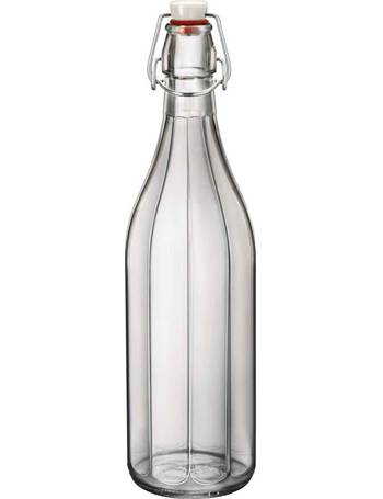 1.2L x3 Glass Water Bottle Flip Top Carafe Table Jug Bormioli Rocco Officina