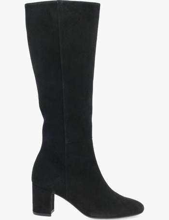 gabor verano suede knee high boots black