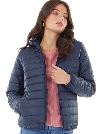 Fluid womens sales hooded puffer jacket