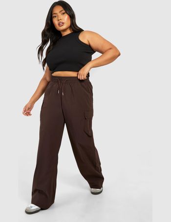 Contrast Waistband Detail Wide Leg Trouser