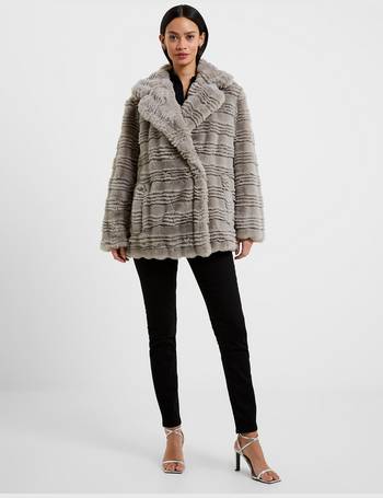 French connection golda hot sale faux fur coat