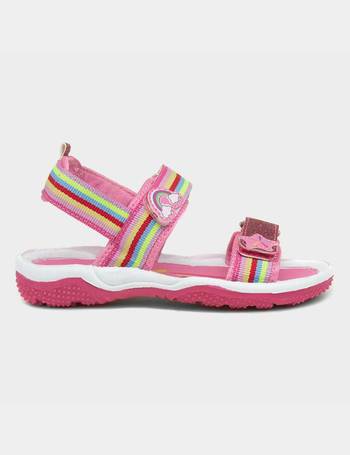 Walkright Girls Pink Shell Print Sandal