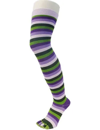 Striped Over the Knee Toe Socks