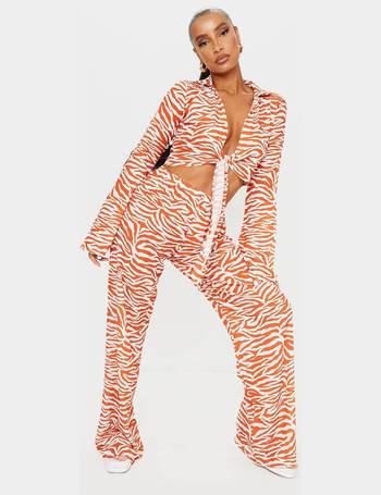 Multi Zebra Print Long Leg Straight Leg Jeans