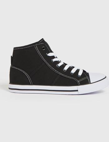 Black High Top Canvas Trainers