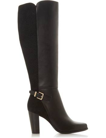 debenhams black suede knee high boots