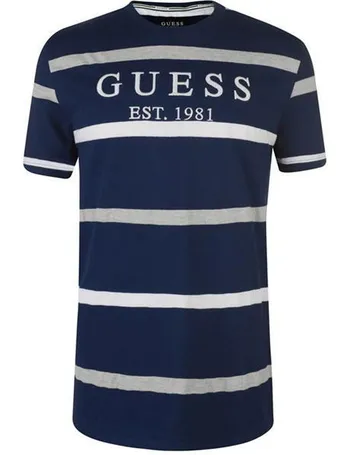guess men's shirt striped