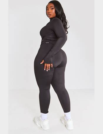 Tall Black Sculpt Luxe High Waisted Gym Ruched Bum Leggings, Black