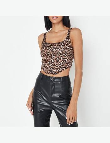 Missguided satin wrap hotsell body in leopard print