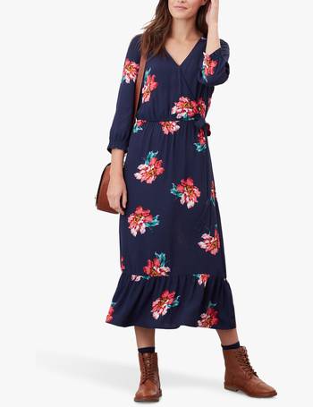 joules green chloe fixed wrap dress