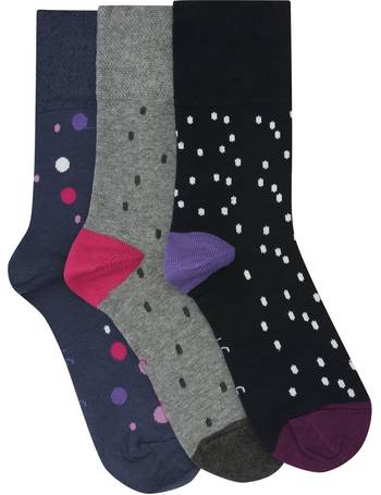 M&Co Girls Cotton Stretch Multicolour Spot Stripe And Llama Print Classic Ankle Socks 