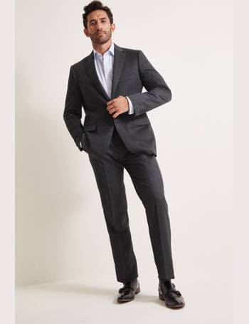 moss bros grey twill suit