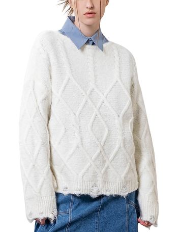 Moon River Contrast Stitch Cardigan