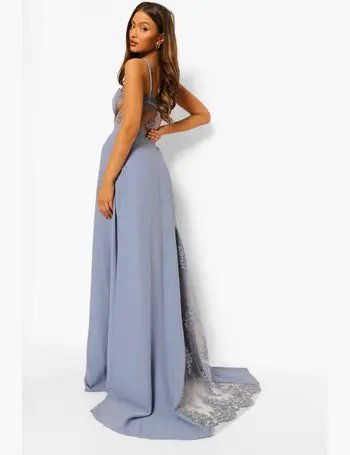 Contrast Lace Corset Maxi Dress
