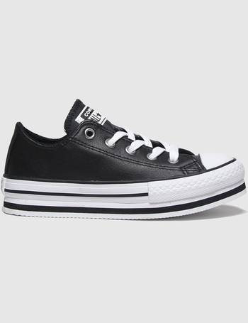 junior platform converse black