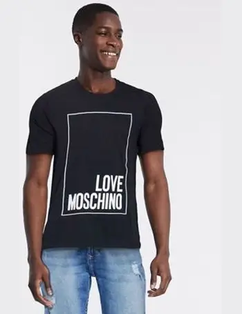 Love Moschino box logo t-shirt in black