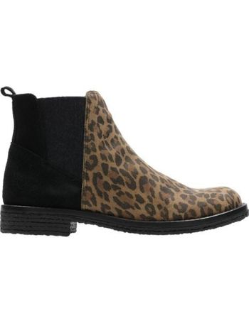 clarks leopard print boots