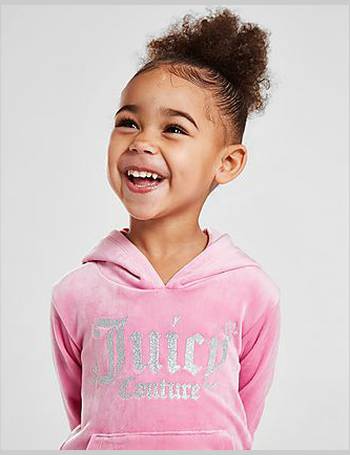Pink JUICY COUTURE Velour Full Zip Hooded Tracksuit Infant - JD Sports  Global