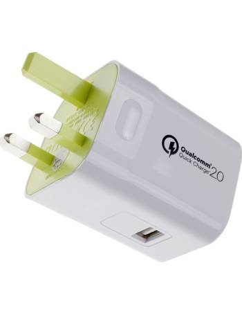 USB Qualcomm Mains Charger Plug from Robert Dyas