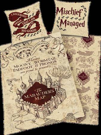 Harry Potter 100 Cotton Duvet Covers, Marauders Map Duvet Set