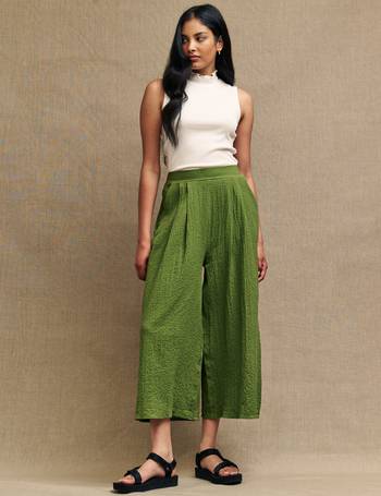 Cotton Blend Wide Leg Trousers, Nobody's Child