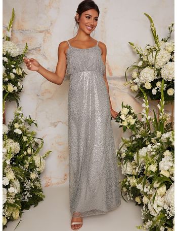 chi chi london cami strap maxi dress with premium lace